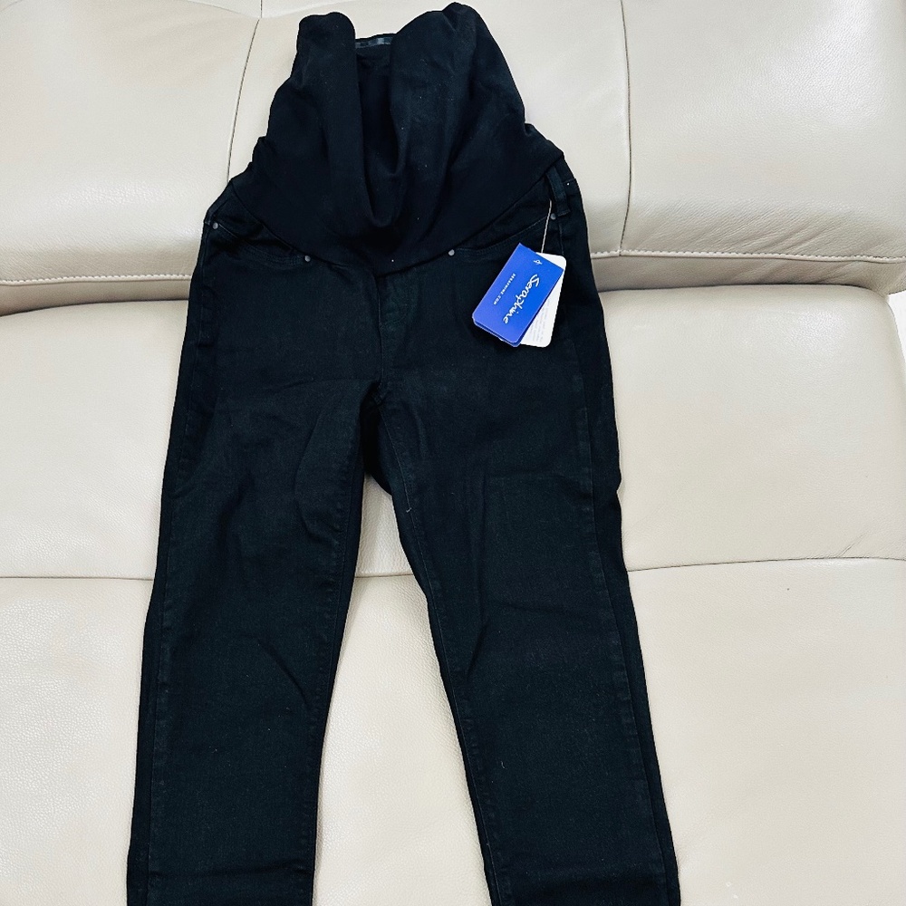 NWT Seraphine Postpartum Skinny Jeans - Black - Size 8